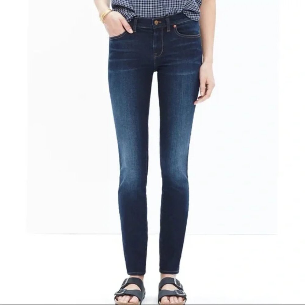 Madewell Skinny 8” Jeans Size 26 Dark Blue Wash